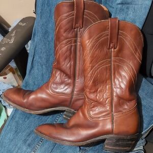 Brown Leather Cowboy Boots